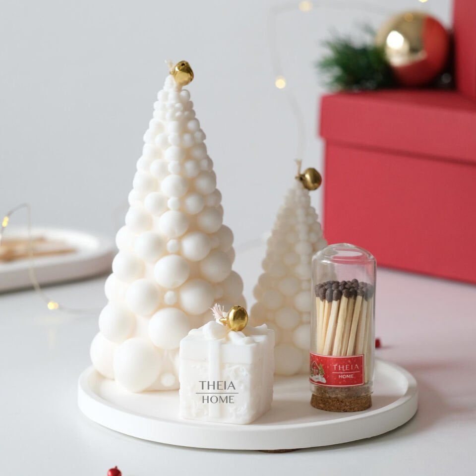 Yeni Yıl Hediye Seti – 14 / Mum & Kibrit & Sofistik Tabak