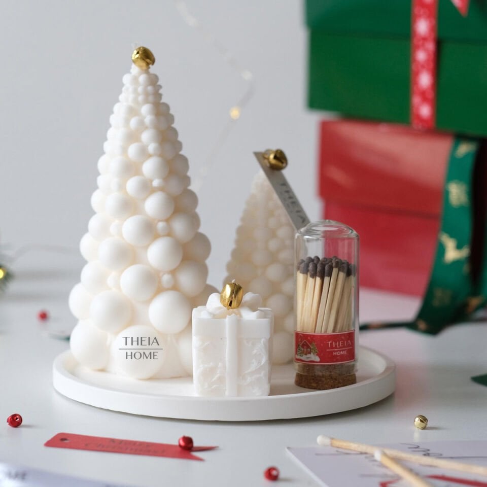 Yeni Yıl Hediye Seti – 14 / Mum & Kibrit & Sofistik Tabak