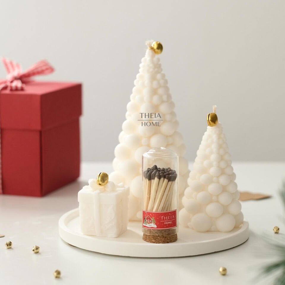 Yeni Yıl Hediye Seti – 14 / Mum & Kibrit & Sofistik Tabak