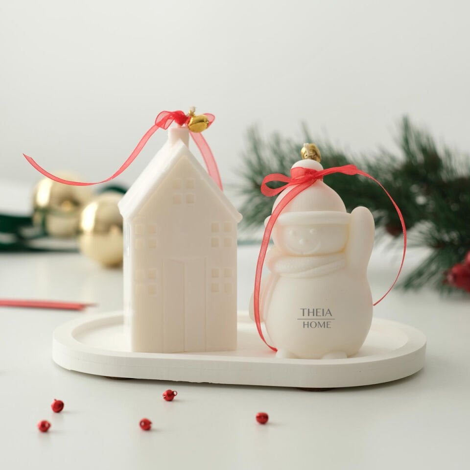 Yeni Yıl Hediye Seti – 11 / Mum &  Büyük Oval Tabak