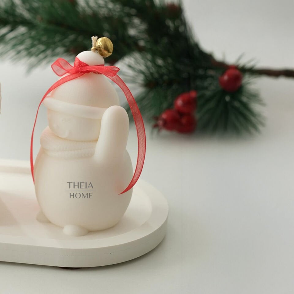 Yeni Yıl Hediye Seti – 11 / Mum &  Büyük Oval Tabak