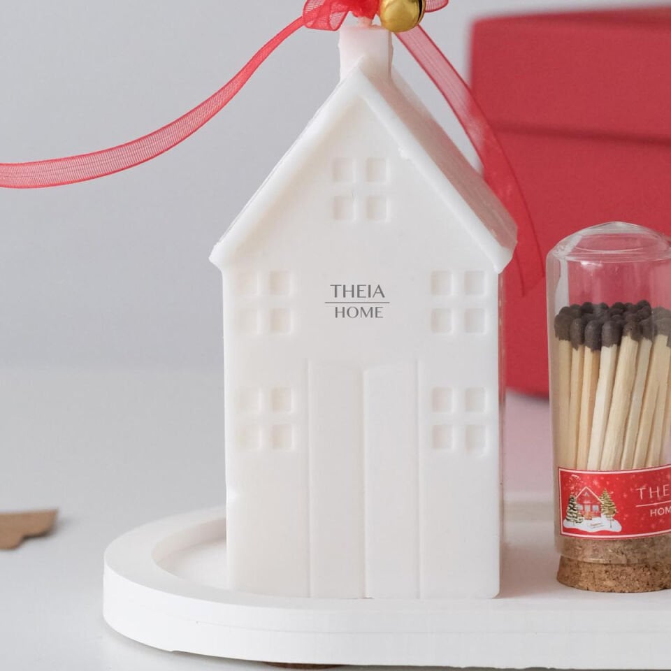 Yeni Yıl Hediye Seti – 10 / Mum & Kibrit & Büyük Oval Tabak