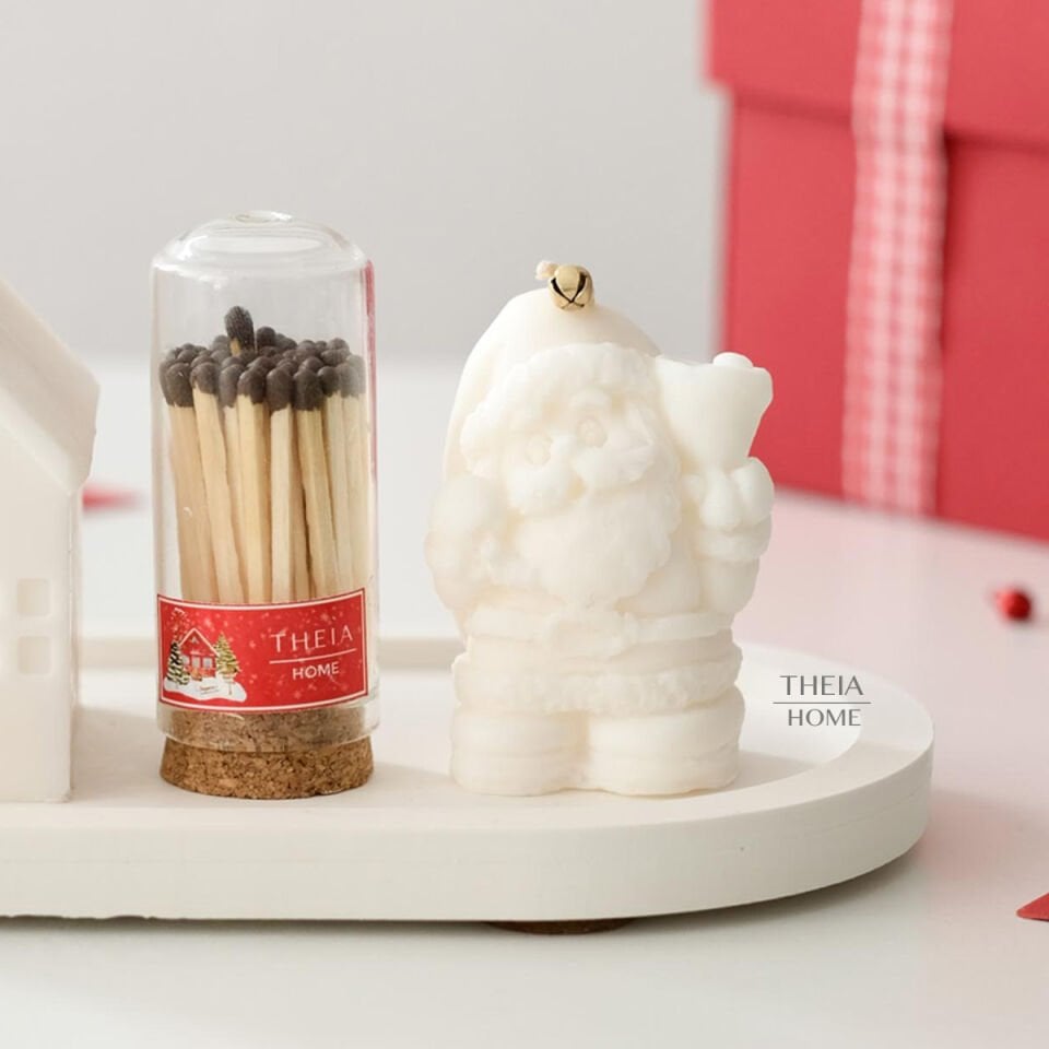 Yeni Yıl Hediye Seti – 9 / Mum & Kibrit & Büyük Oval Tabak