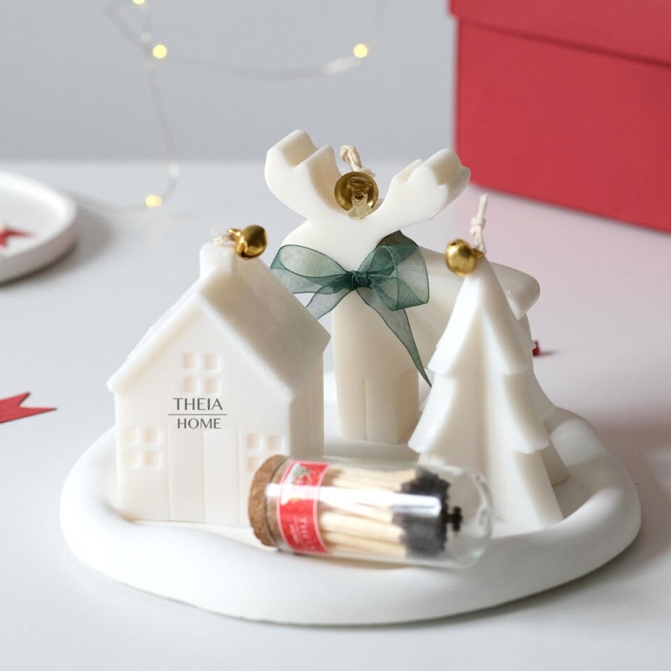 Yeni Yıl Hediye Seti – 7 / Mum & Kibrit & Bulut Tabak