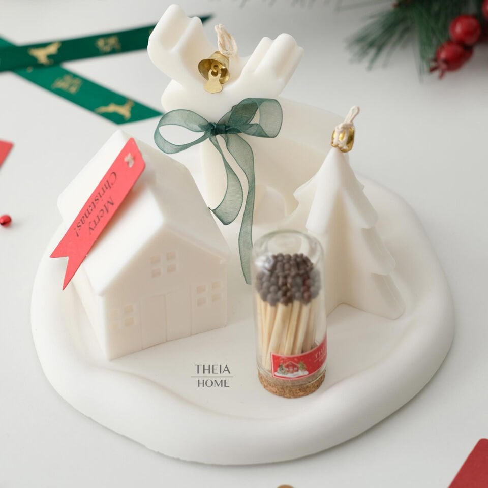 Yeni Yıl Hediye Seti – 7 / Mum & Kibrit & Bulut Tabak