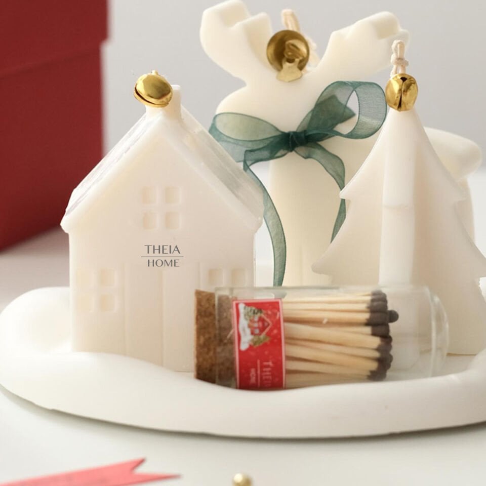 Yeni Yıl Hediye Seti – 7 / Mum & Kibrit & Bulut Tabak