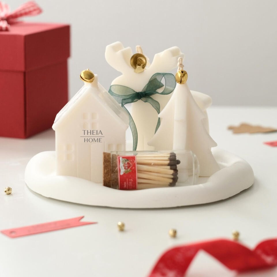 Yeni Yıl Hediye Seti – 7 / Mum & Kibrit & Bulut Tabak