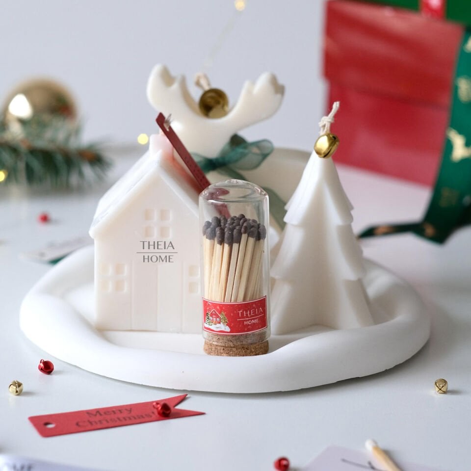 Yeni Yıl Hediye Seti – 7 / Mum & Kibrit & Bulut Tabak