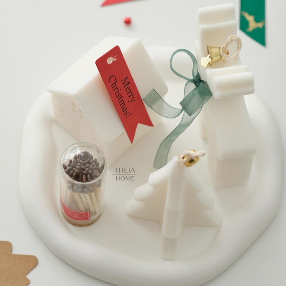 Yeni Yıl Hediye Seti – 7 / Mum & Kibrit & Bulut Tabak