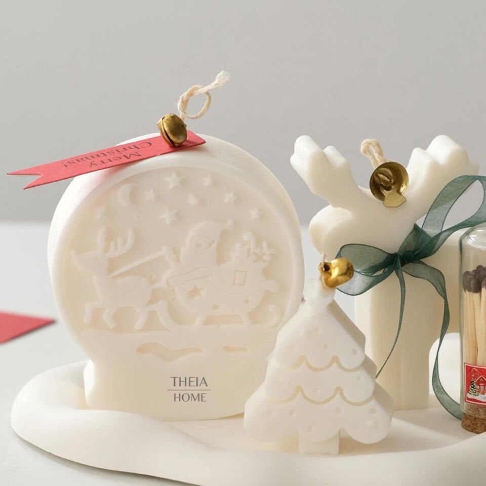 Yeni Yıl Hediye Seti - 4 / Mum & Kibrit & Bulut Tabak