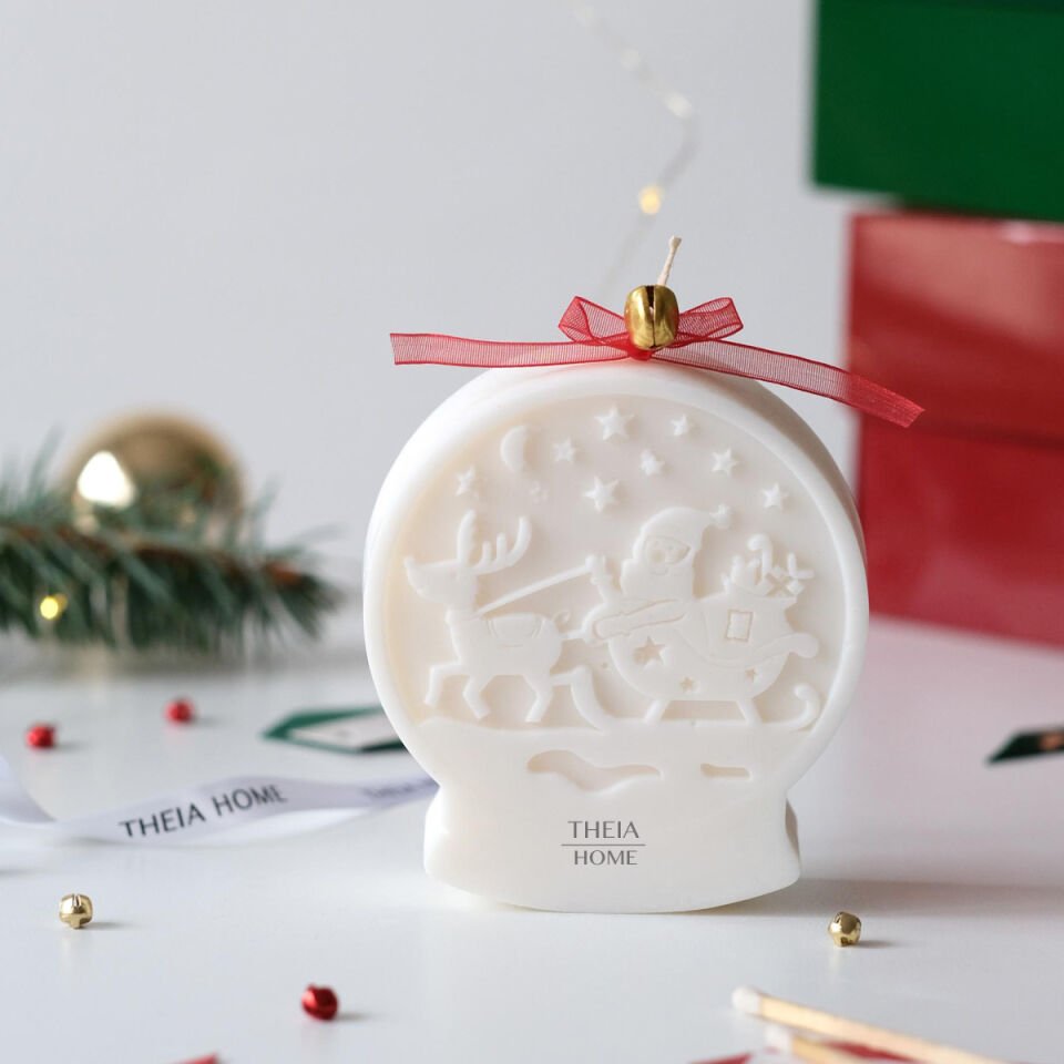 Yeni Yıl Temalı Kızak Figürlü Mum