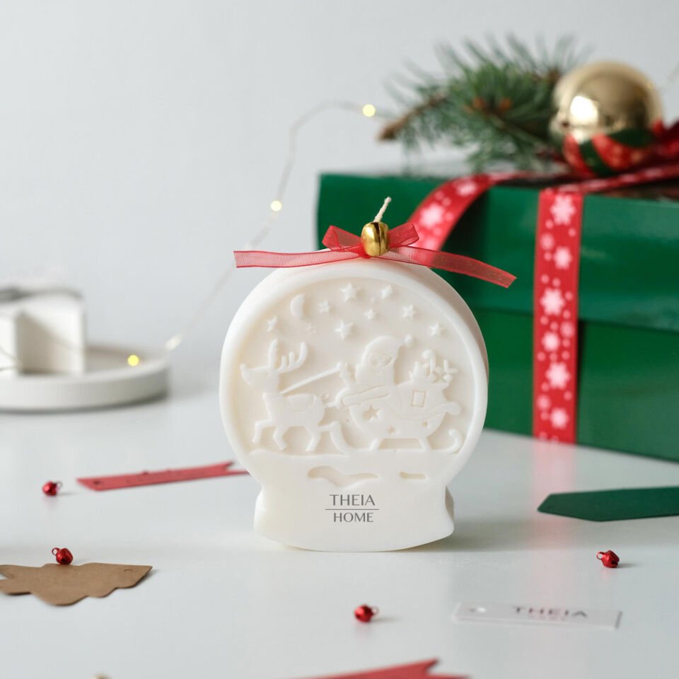 Yeni Yıl Temalı Kızak Figürlü Mum