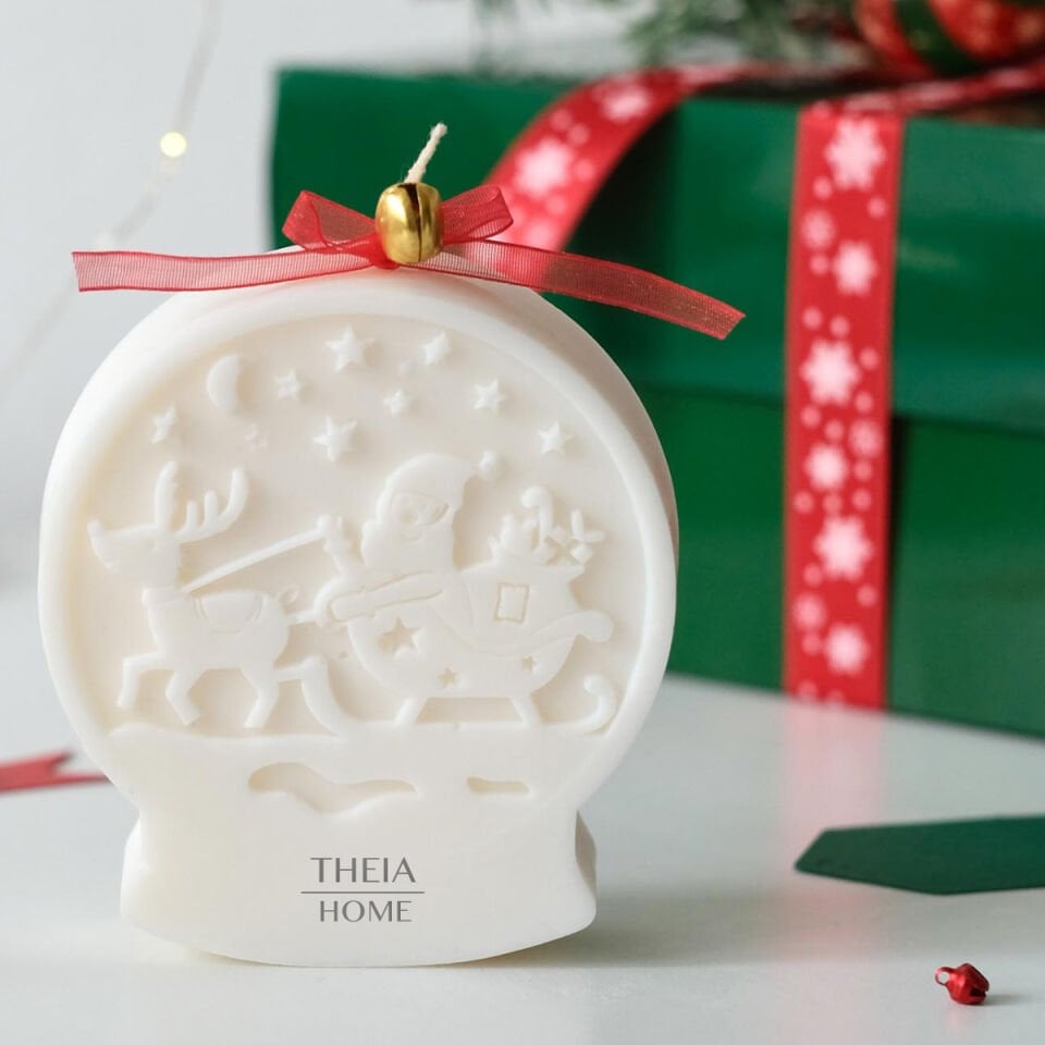 Yeni Yıl Temalı Kızak Figürlü Mum