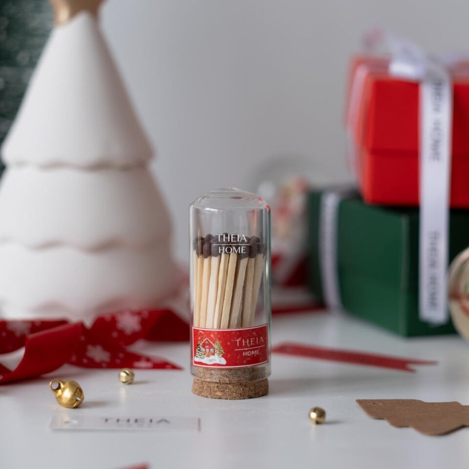 Yeni Yıl Temalı Cam Fanusta Kibrit