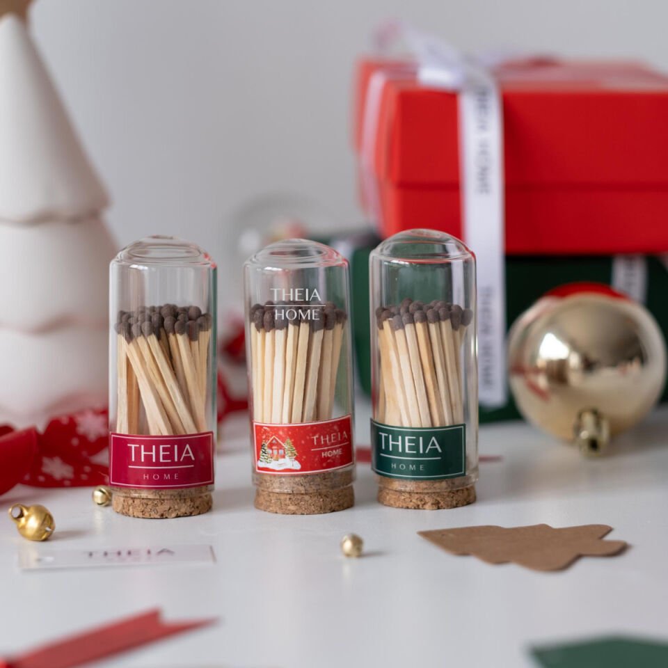 Yeni Yıl Temalı Cam Fanusta Kibrit