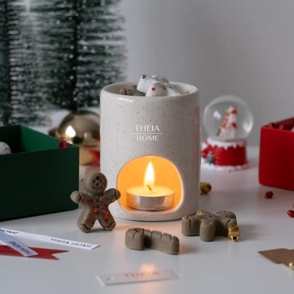 Yeni Yıl Temalı Ginger Kurabiye Buhurdanlık Mumu – 10’lu Set