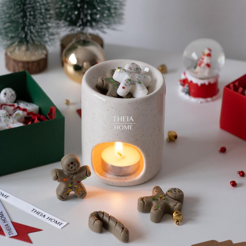 Yeni Yıl Temalı Ginger Kurabiye Buhurdanlık Mumu – 10’lu Set