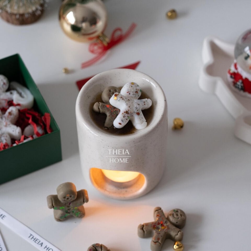 Yeni Yıl Temalı Ginger Kurabiye Buhurdanlık Mumu – 10’lu Set