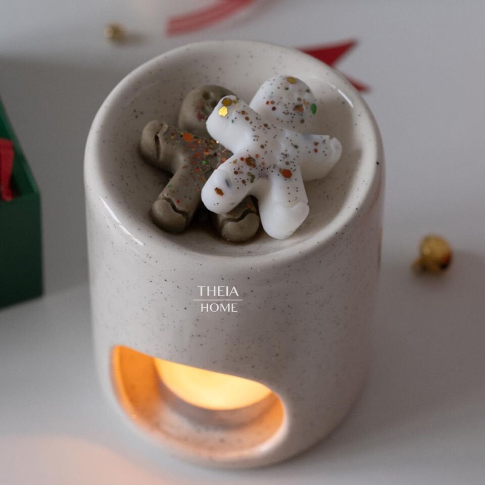 Yeni Yıl Temalı Ginger Kurabiye Buhurdanlık Mumu – 10’lu Set