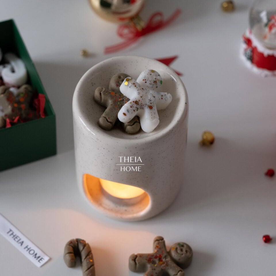 Yeni Yıl Temalı Ginger Kurabiye Buhurdanlık Mumu – 10’lu Set