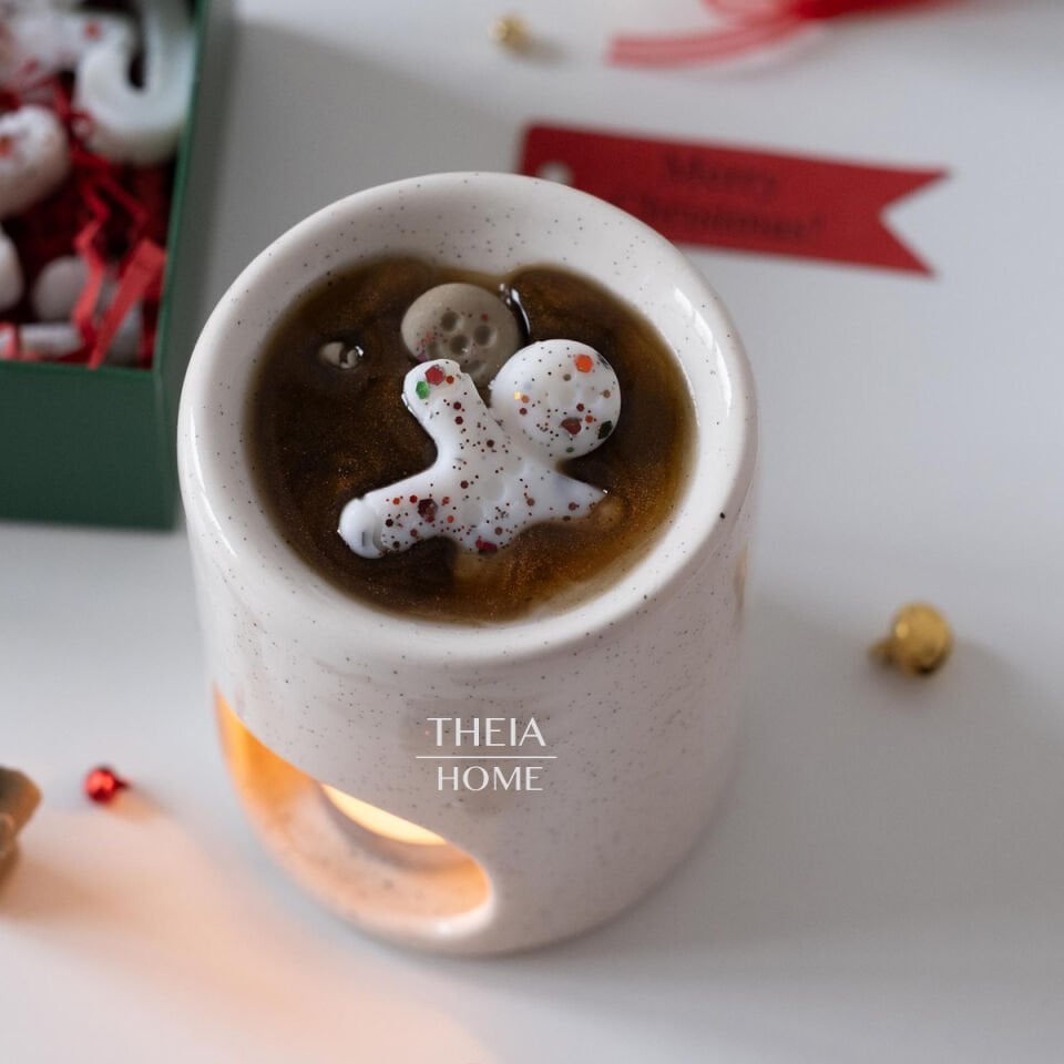 Yeni Yıl Temalı Ginger Kurabiye Buhurdanlık Mumu – 10’lu Set