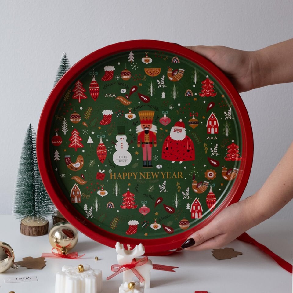 Yeni Yıl Temalı Büyük Tepsi