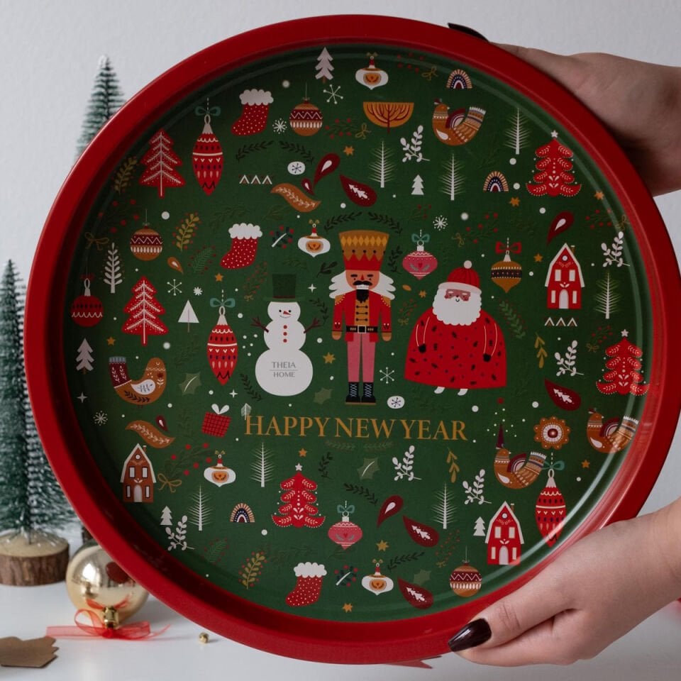 Yeni Yıl Temalı Büyük Tepsi