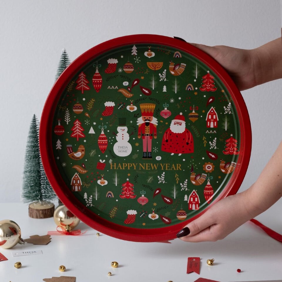 Yeni Yıl Temalı Büyük Tepsi