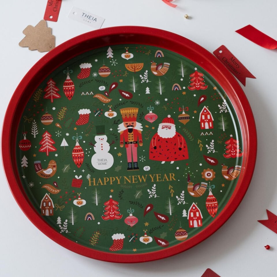 Yeni Yıl Temalı Büyük Tepsi