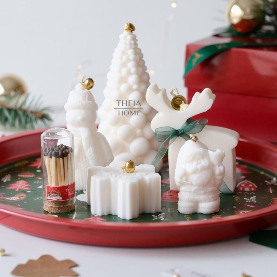 Yeni Yıl Hediye Seti - 1 / Mum & Tepsi