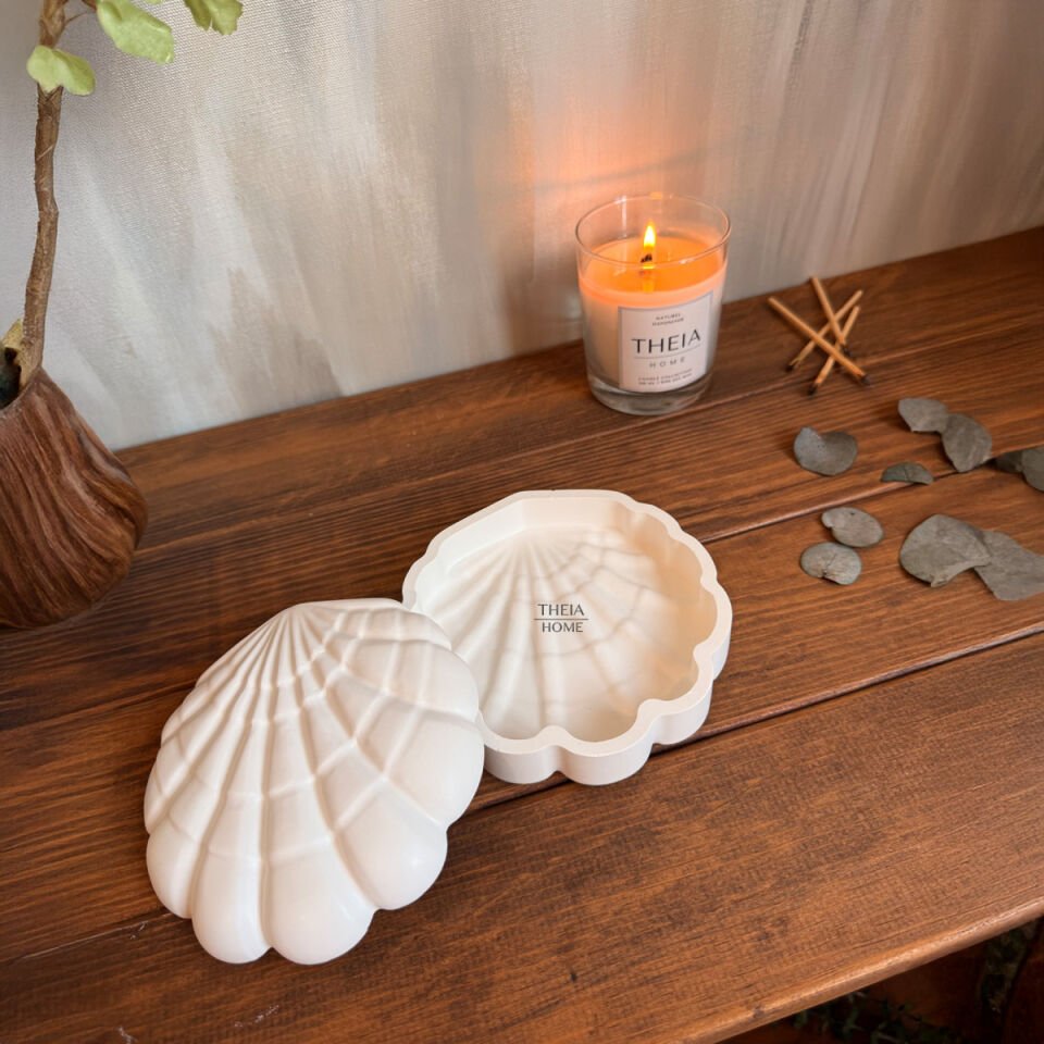 İnci Kabuğu Model Kapaklı Dekoratif Obje