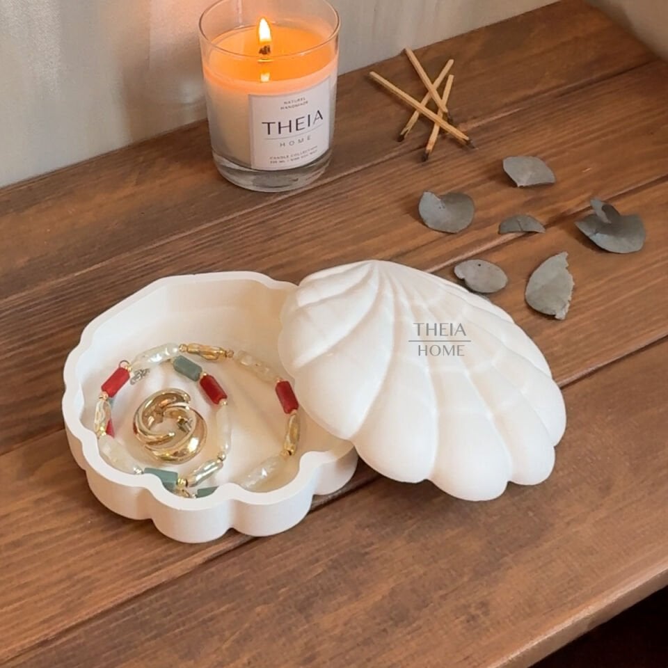 İnci Kabuğu Model Kapaklı Dekoratif Obje