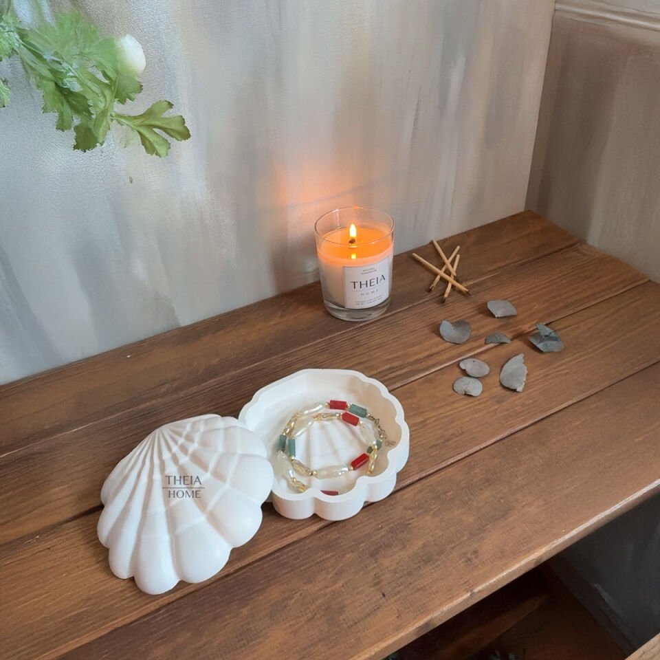 İnci Kabuğu Model Kapaklı Dekoratif Obje