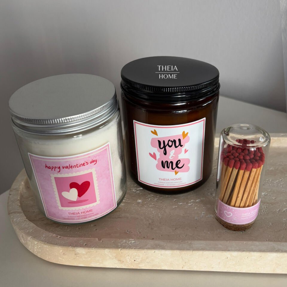 Metal Kapaklı Cam Kavanozda Vegan Soya Mum