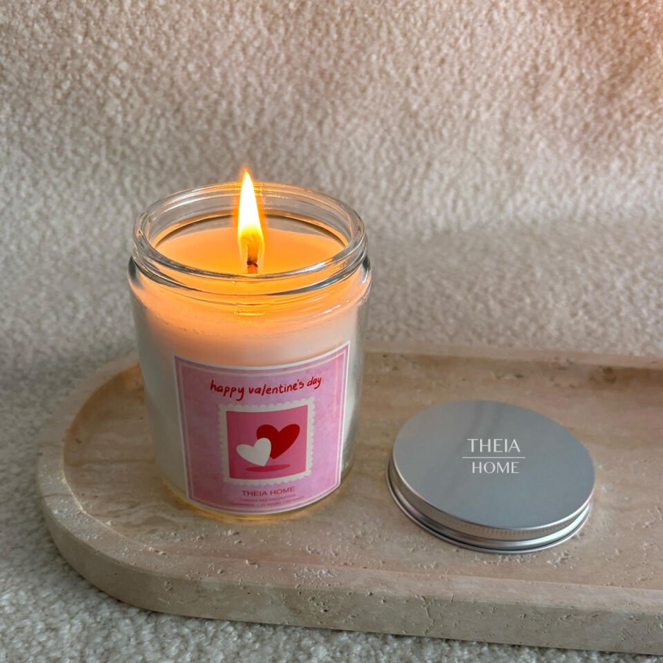 Metal Kapaklı Cam Kavanozda Vegan Soya Mum