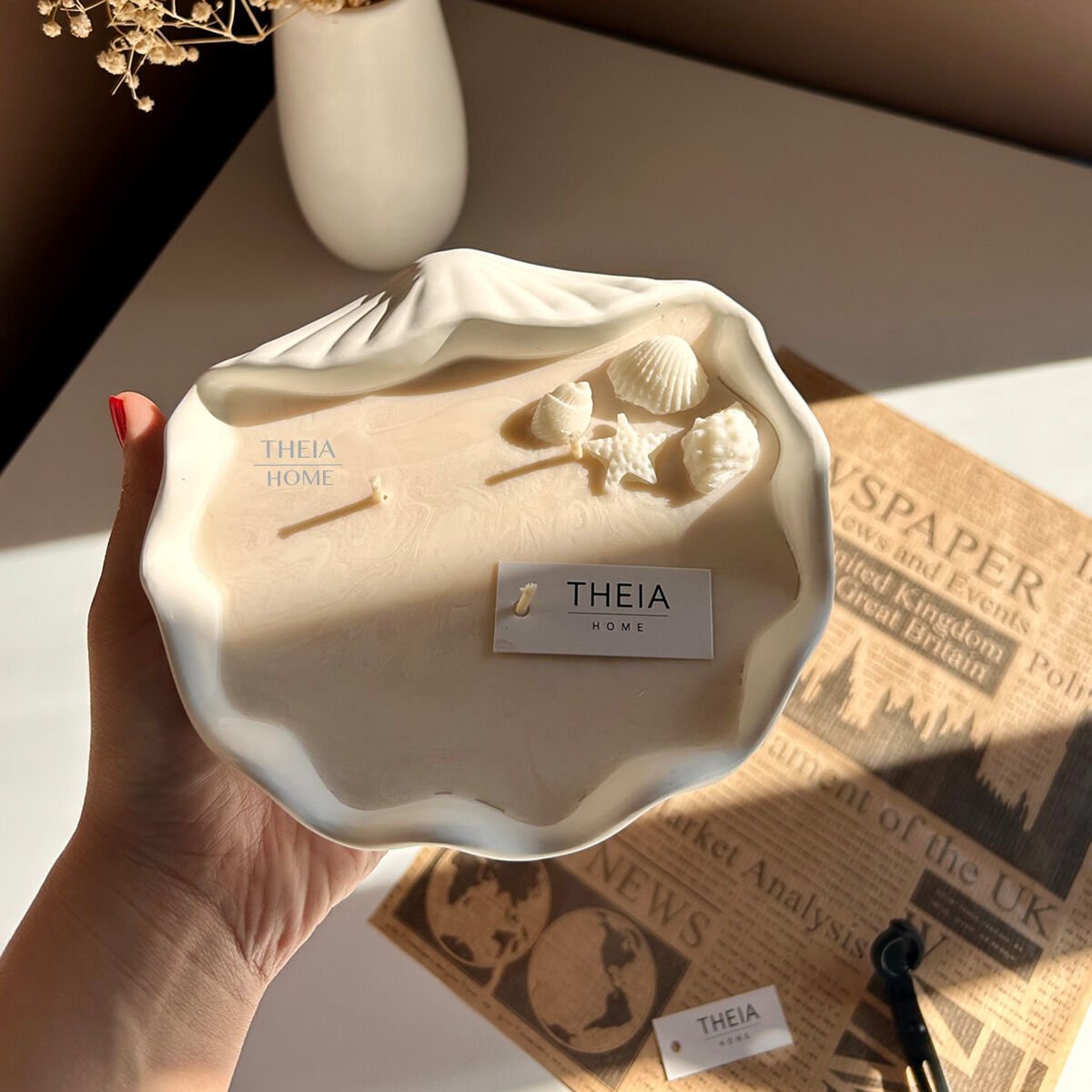 Büyük Deniz Kabuğu Mumluk – Vanilya Kokulu