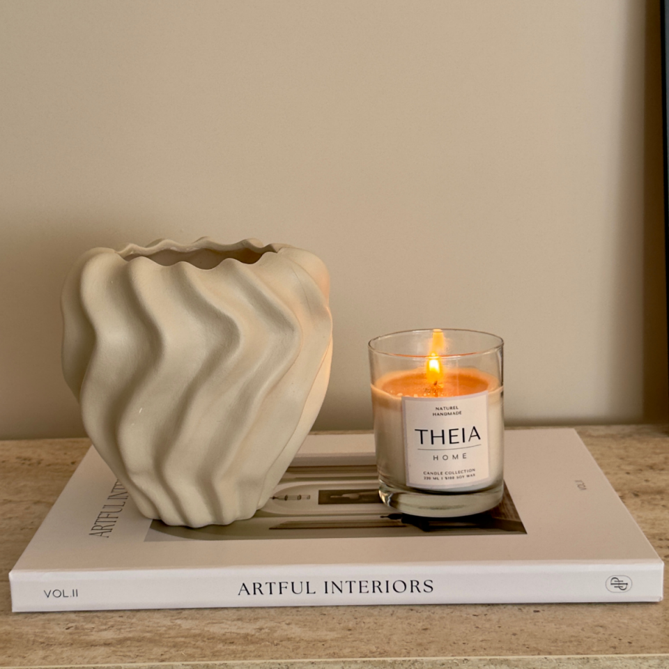 Seramik Burgu Model Bej Renk Vazo