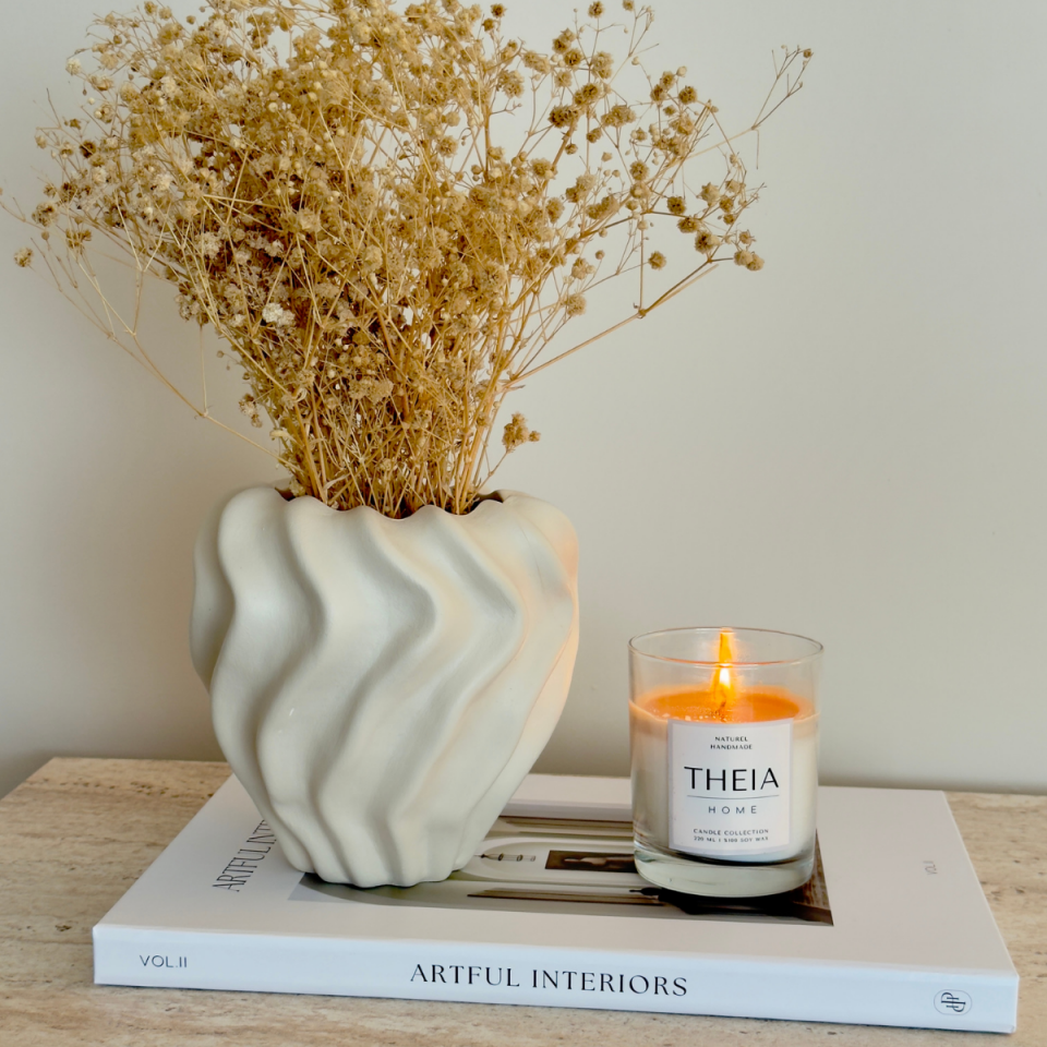 Seramik Burgu Model Bej Renk Vazo