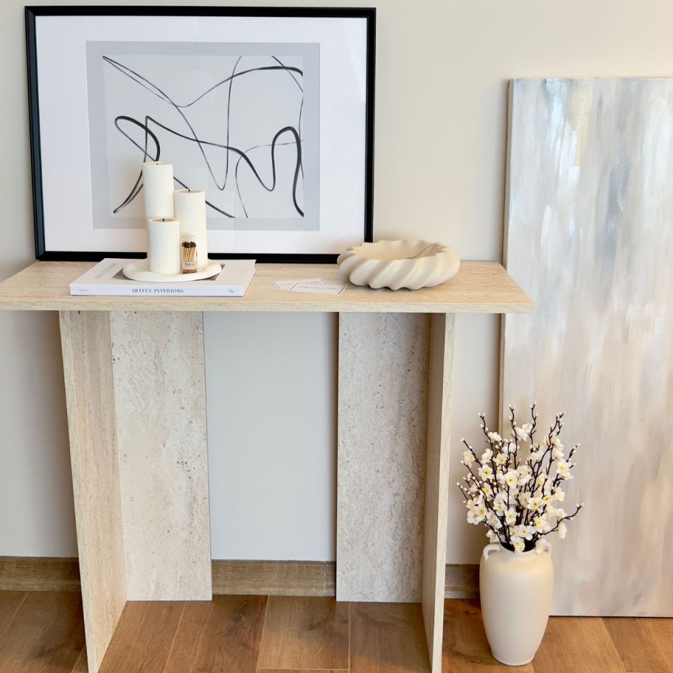 Seramik Küp Model Bej Renk Vazo