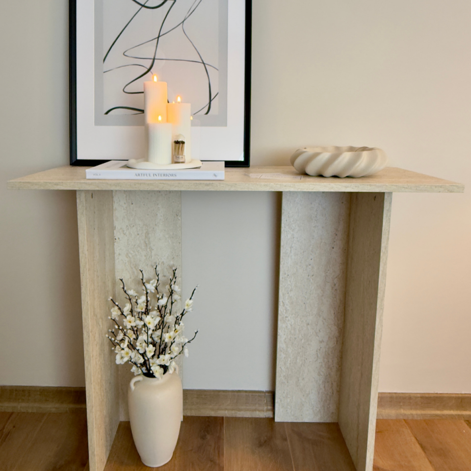 Seramik Küp Model Bej Renk Vazo