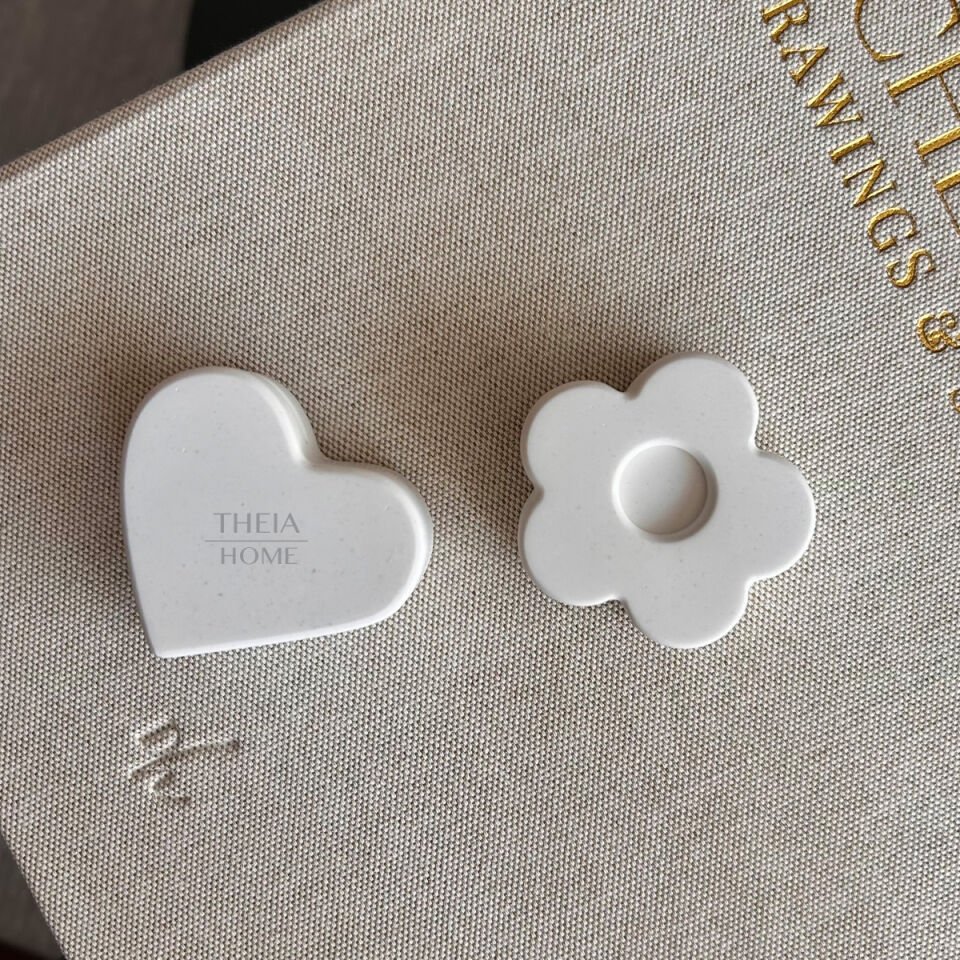 2’li Kalp & Çiçek Kartlık Seti