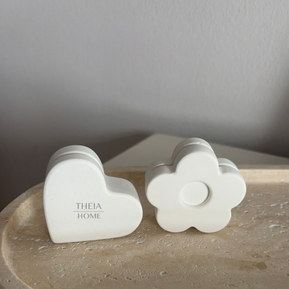 2’li Kalp & Çiçek Kartlık Seti