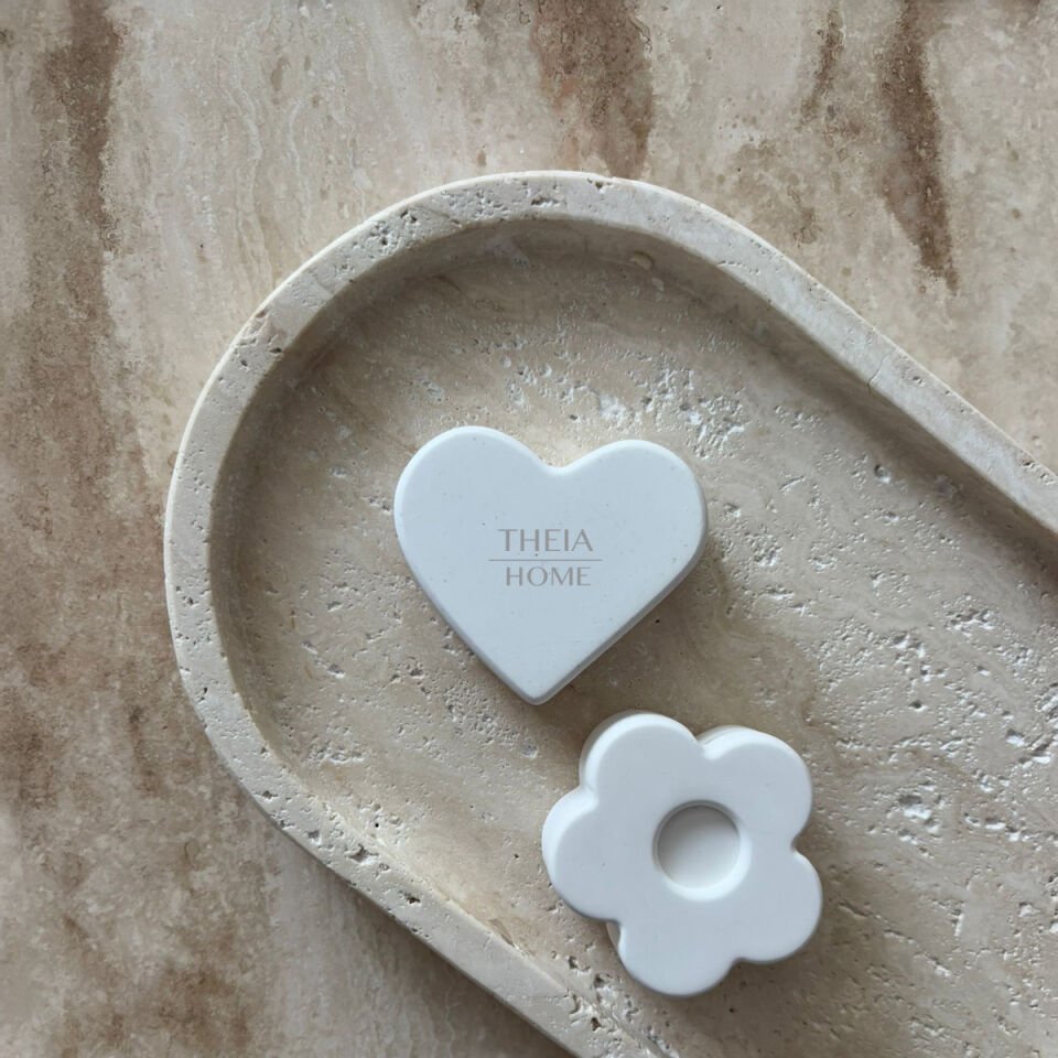 2’li Kalp & Çiçek Kartlık Seti