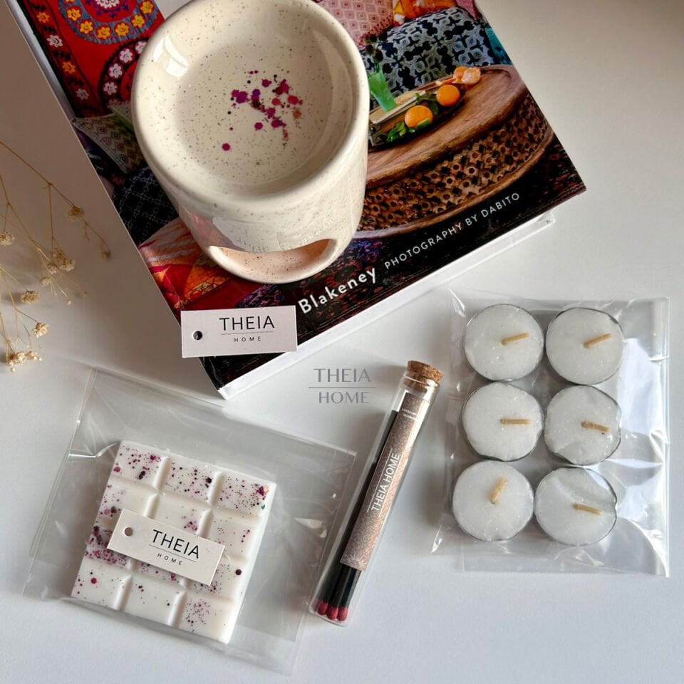 Buhurdanlık ve Tealight Mum Seti – Siyah Kibritli