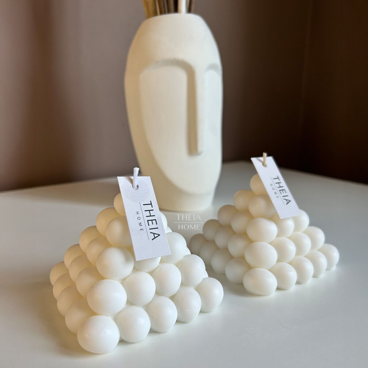 Piramit Bubble Model Vegan Soya Mum Vanilya Kokulu