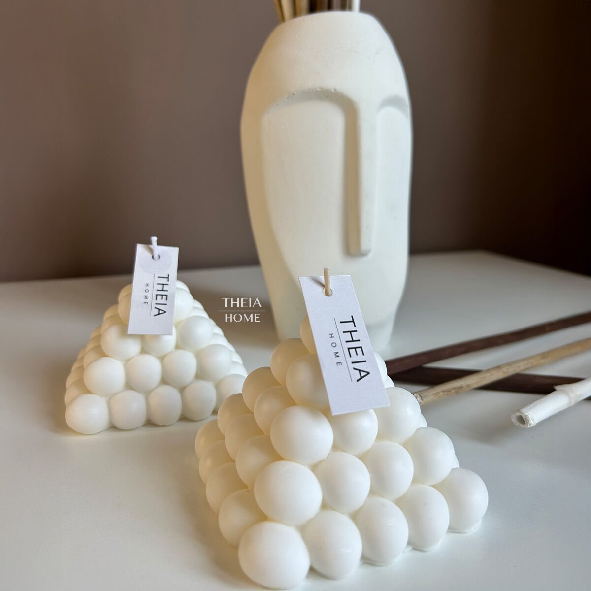 Piramit Bubble Model Vegan Soya Mum Vanilya Kokulu