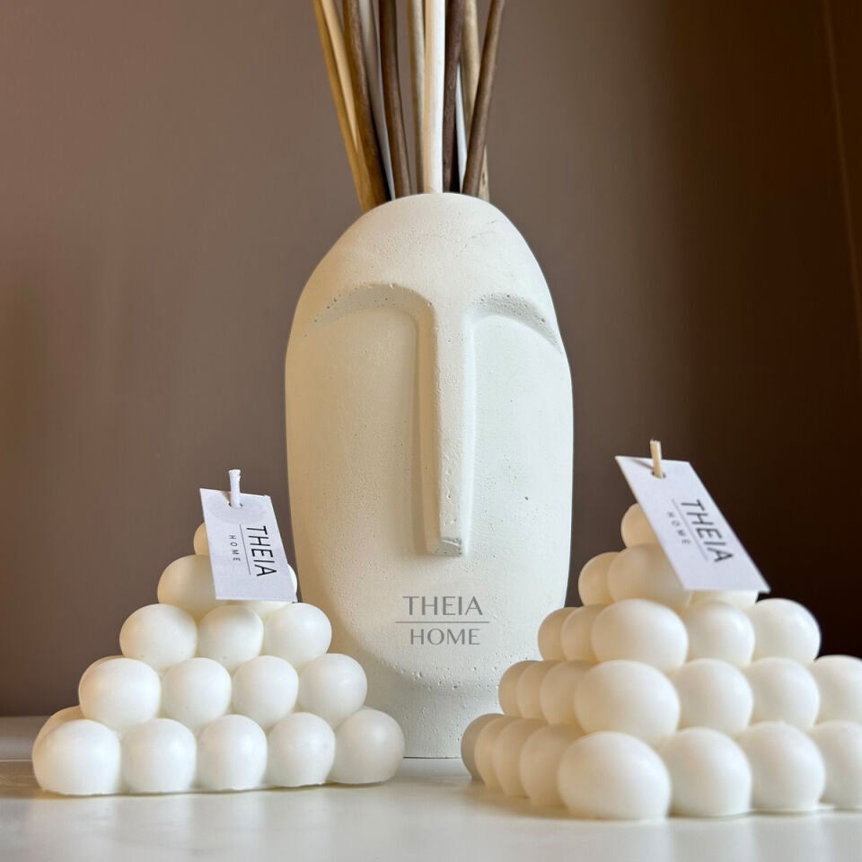 Piramit Bubble Model Vegan Soya Mum Vanilya Kokulu