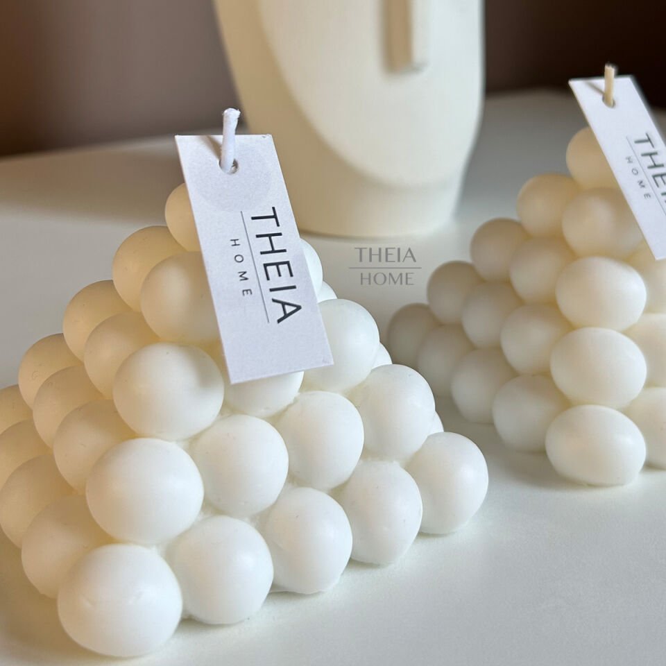 Piramit Bubble Model Vegan Soya Mum Vanilya Kokulu