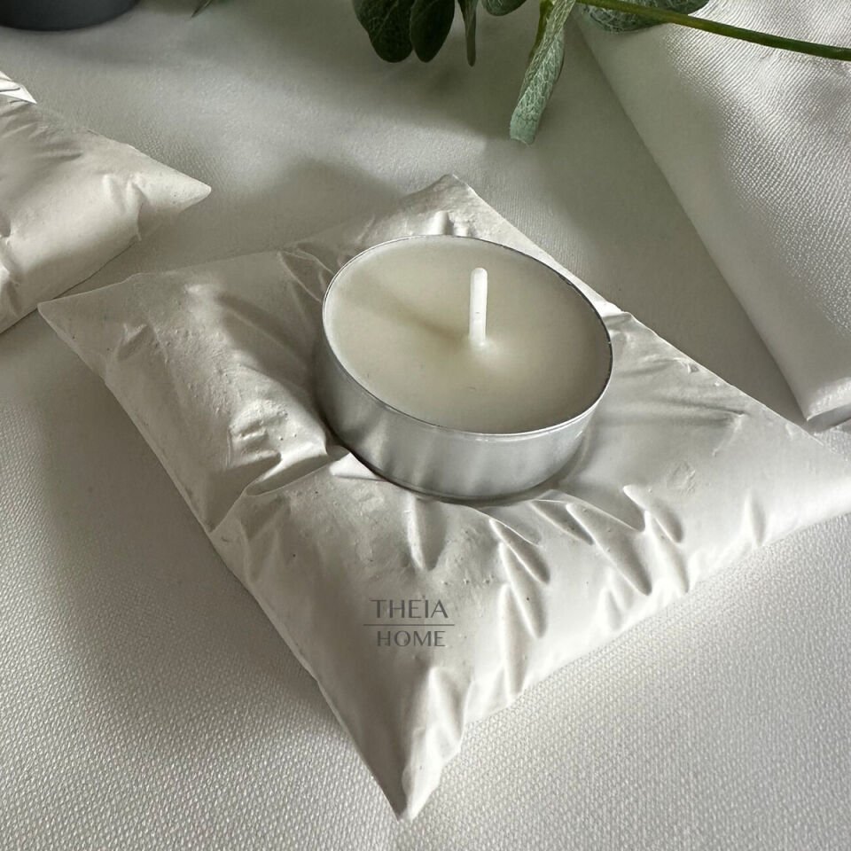 Yastık Model Tealight Mumluk 2’li Set Dekoratif Obje