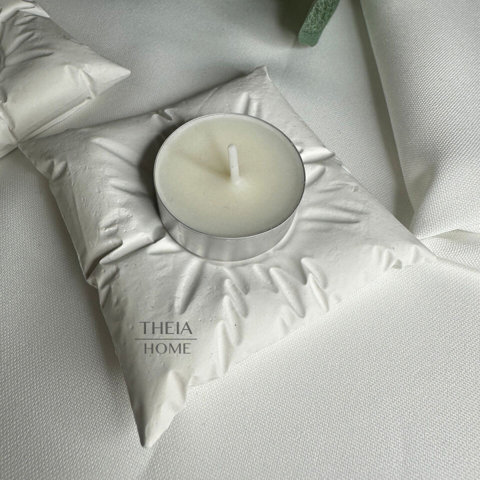 Yastık Model Tealight Mumluk 2’li Set Dekoratif Obje